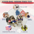 3 pcs Independence Day Pet Squeaky Toys, Plush Bald Eagle Toy with Crumpled Paper Squeaky Dog Interactive Toy for Small