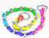 Rainbow Color Stainless Steel P Chock Metal Chain Training Dog Collars for Small Medium Large Dogs