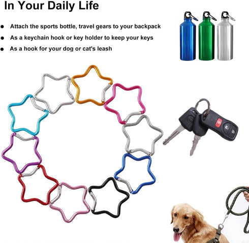 OMUKY Multicolor Carabiners Hook Clips, Camping Accessories Buckle for Outdoor Hiking and Traveling