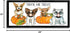 Stupell Industries Trick or Treat Festive Pet Dogs Halloween Outfits, Black Framed Wall Art, 10 x 24, Orange