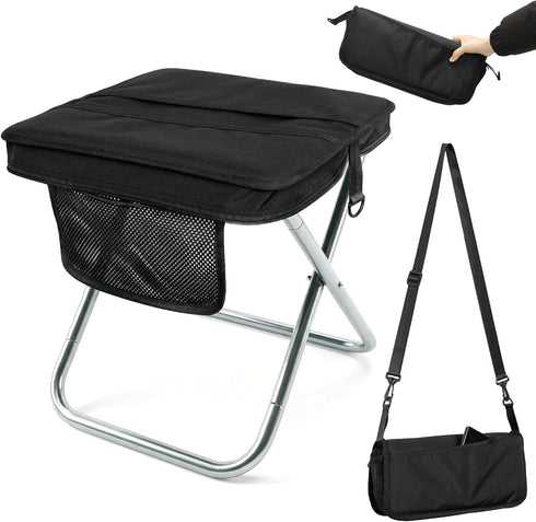 Camping Stool with Shoulder Strap,Ultralight Collapsible Handbag Style Stool,Pocket Portable Chair for