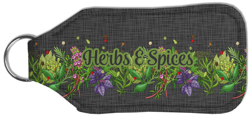 Custom Large Herbs & Spices Hand Sanitizer & Keychain Holder
