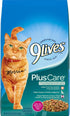 9Lives Plus Care Dry Cat Food, 3.15 lb. Bag, 4 Count