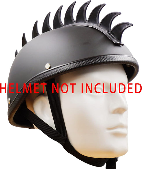 Reflective Punk Rubber Mohawk Warhawk Wig Accessory for Ski Skate Bike Motorcycle Helmet