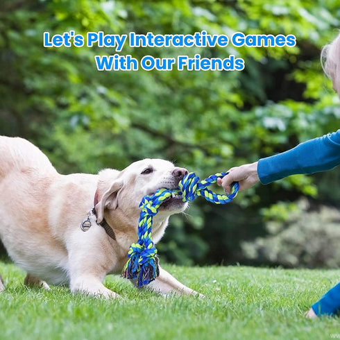 Dog Rope Toys for Large and Medium Aggressive Chewers - 2 Pack Heavy Duty Tug of War Dog Toy
