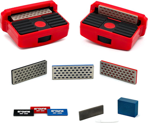 Grayne 8-Piece Set Professional Ski and Snowboard Edge Tuner Kit, Diamond Files, Gummy Stone, Sharpener Tool