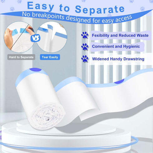 120 Pack, Design,6 Litte(27x13 inches Thicken Cat Litter Bags cat litter box liners, Leakproof Poop Bags & Waste Bags