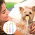 CIATBYYJ 3Pcs 3 Dog & Cat Pacifier with Rope, Small Pet Molar Clean Teeth Rubber Toy, Rubber Puppy Pacifier Chewing