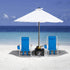 Buyter Portable High-Strength Beach Chair with Adjustable Headrest in Blue Color
