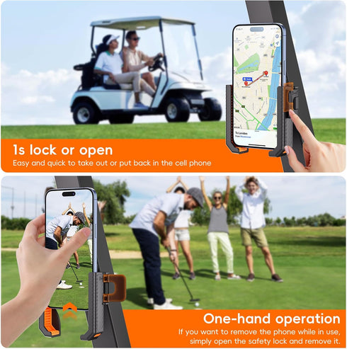 Aourxiv N52 4.5-7" Magnetic Golf Cart Phone Holder, Powerful Magnet Base, Fits EZGO, Club Car, Yamaha, Icon, Compatible