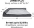 Furhaven Replacement Dog Bed Cover, Two-Tone Faux Fur & Suede Chaise, Jumbo Plus, Stone Gray