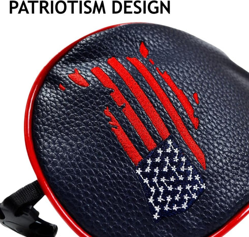 Golf Club Covers, 3 Pack Head Covers for Driver and Woods, USA Flag Driver & 3 Wood Headcovers