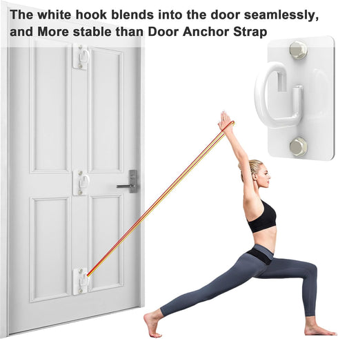 Resistance Band Wall Anchor, Workout Wall Mount Anchor, Exercise Band Hook, White Workout Band Holder