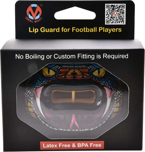 3D Oral Mart Flag Football Mouth Guard with LipFit Design for Kids - Youth Tackle Football Mouthguard (No Boil) Cool