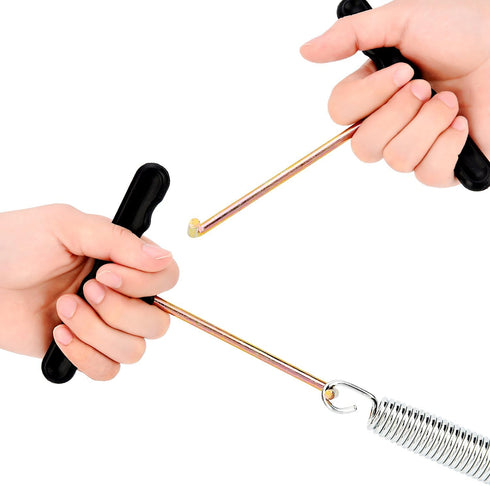 TecUnite 2 Pack Trampoline Spring Pull Tool, Adjustment T-Hook Spring Pull Kit