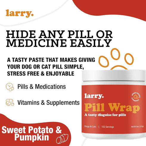 102 8 oz Sweet Potato Pill Wrap for Dogs - Pumpkin Moldable Paste - Hide Dog Medication Pouches - Medicine Treats Pill