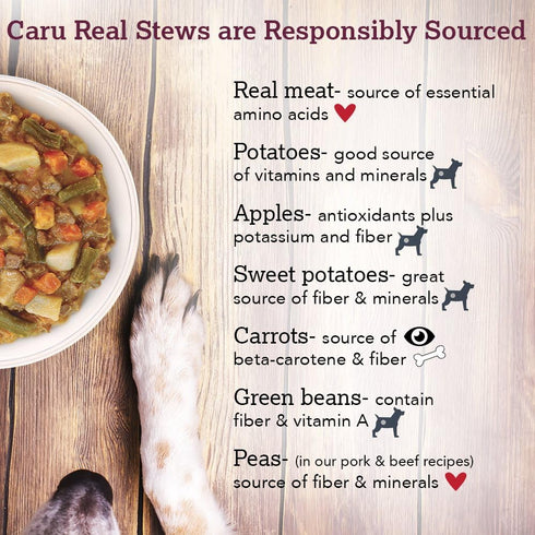 Caru Real Turkey Stew For Dogs, Natural Adult Wet Dog Food With Added Vitamins, 12.5 Oz