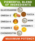 w/Omega-3 120 Glucosamine Treats for Dogs - Joint Supplement Fish Oil - Chondroitin, MSM - Advanced Mobility Chews