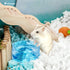 Niteangel Hamster Feeding & Water Bowls, Mount Fuji Series Glass Drinking Bowls for Dwarf Syrian Hamsters, Mice, Rats