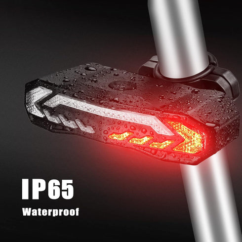 WSDCAM Smart Bike Tail Light with Turn Signals, Rechargeable Waterproof Bike Alarm Horn