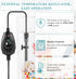 HITOP 25W Super Mini Aquarium Heater, Adjustable for Small Fish Tank 2-6 Gallons, External Controller, Betta Heater
