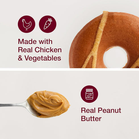 SmartBones Bake Shop Donuts with Peanut Butter, Rawhide-Free Chews, 4 Count