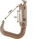 XTACER Tactical Multipurpose Small D-Ring Locking Hook - Set of 10 for Molle Webbing