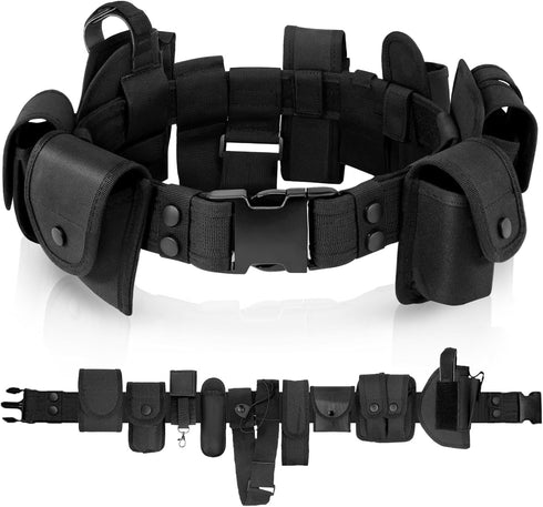 Odoland Tactical Modular Equipment System Duty Belt Set for Law Enforcement, Colt 1911 Holster, Flashlight Holster