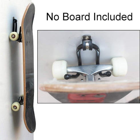 YYST Skateboard Wall Mount Hanger, Flexible Storage Rack for Skateboards, Penny Boards, Longboards, 2/PK
