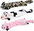 SHARLOVY Dog Squeaky Toys, 3 Pack No Stuffing Crinkle Plush Toys for Small Breeds and Puppies