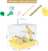 Portable Bird Cage for Small Birds - Parrot Lovebird Carrier for Travel with Food Box & Water Fountain
