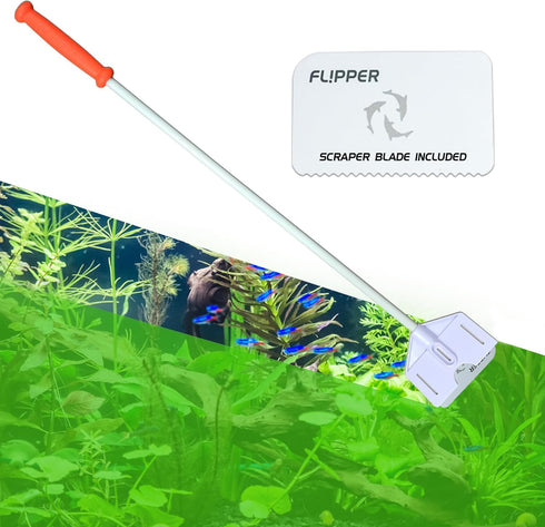 FLIPPER Platinum Hand Algae Scraper Aquarium Glass and Acrylic Cleaner with Precision