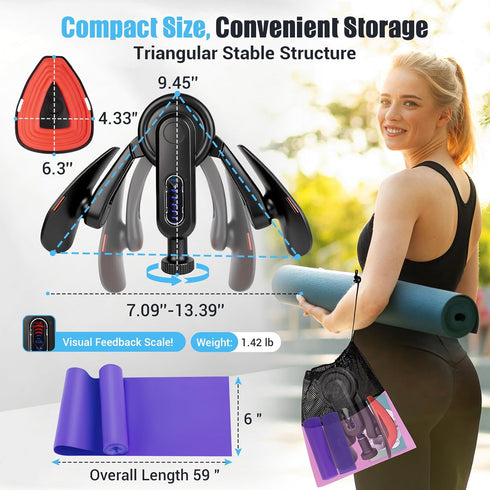 ODCPN 15-80 LB Band(2PC), Inner Thigh Exerciser for Women, Adjustable Resistance Thigh Trainer with Resistance Thigh