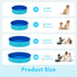 Swimming 48" 12") SLOOSH Foldable Dog Kiddie Pool - Portable Hard Plastic Doggie Pool, Anti-Slip Collapsible Pets Bath