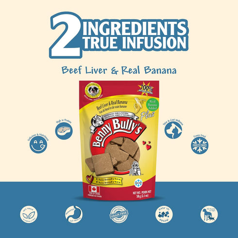 Benny Bully's Plus Banana Dog and Cat Treat