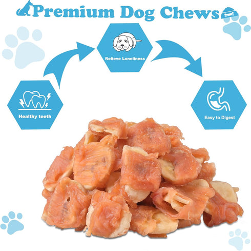 Dog Treats Chicken Wrapped Banana Chews, Rawhide Free Puppy Training Snacks, 0.5lb/227g