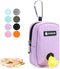 COOWONE Small Dog Treat Pouch, Portable Purple Treat Bag with Waste Bag Dispenser for Hands-Free Walking