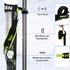 Hikeen Ski Carrier Straps, Adjustable Anti-slip Shoulder Slings for Poles and Boot Downhill Skis