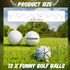 Tasdurian 12 Pcs Prank Golf Balls Funny Exploding Golf Ball with Streaming Ribbon Funny Golfer Gift for Men Golfers