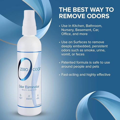 Closet- 8oz 1000 Zero Odor Multi-Purpose Odor Eliminator - Eliminate Air & Surface Odor Patented Technology Best