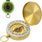 Vintage Waterproof Brass Compass for Hiking Navigation Camping Survival Compass Metal Compass