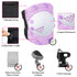 Knee Pads for Kids Girls Protective Gear Set, Adjustable Knee and Elbow Pads with Wrist Guard for 3-8 Years