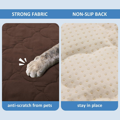 CHHKON Dog Bed Covers Replacement, Washable Waterproof Pet Puppy Bed Cover, Brown, 20x15x6 inch