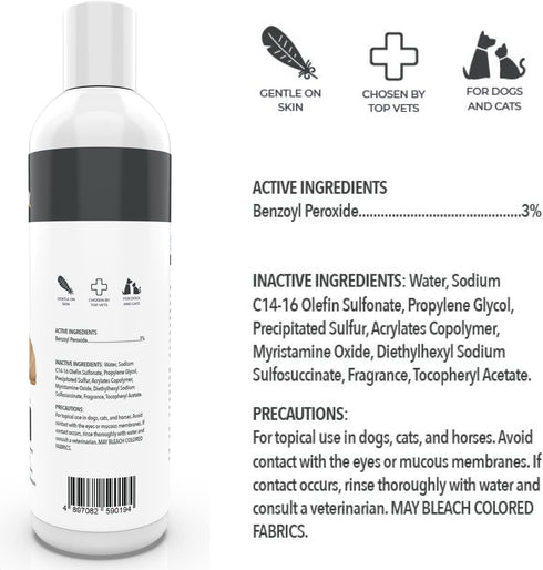 Smiling Paws Pets Itch Relief Shampoo for Pets - 12oz, Kills Fleas, Relieves Allergies and Itching