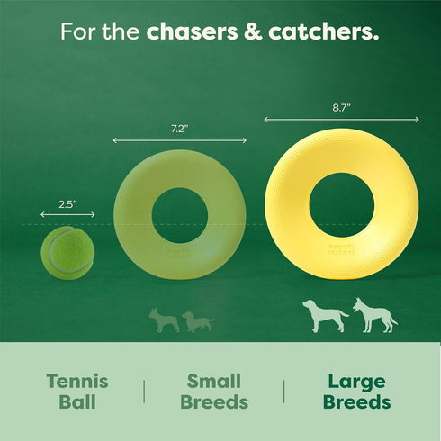 Earth Rated Flying Disc Dog Toy - Interactive Flying Saucer for Adult and Puppy Dogs - Floats in Water