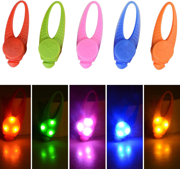 5-Pack LED Light Up Dog Collar Light, Waterproof Pet Safety Strobe Lights for Large Medium Small Dogs at Night