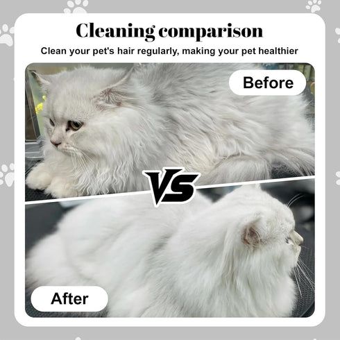 5-in-1 Pet Grooming Kit for Cats and Dogs Flea Comb, Double-Layer Dense Tooth Comb, Knot Remover & Wave Massage Brush