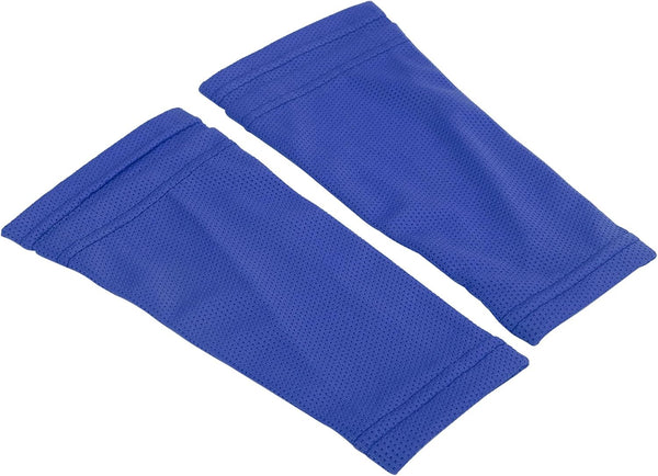 Soccer Shin Guard Socks, Breathable Blue Sports Sleeves for Hiking, Football Training, Running & Cycling