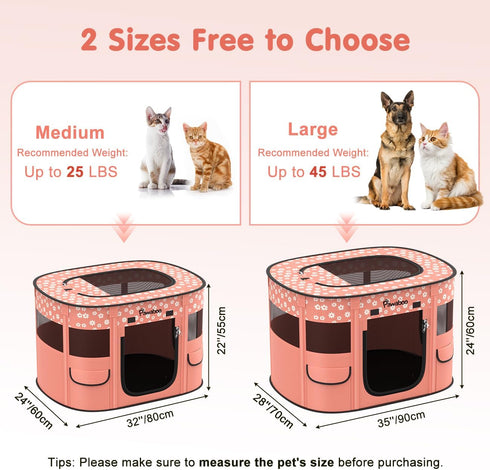 600D Dog Playpen, Portable Pet Cat PlayPen, Oxford Dog Kennel Tent Crate, Breathable&Waterproof, Outdoor Indoor Travel