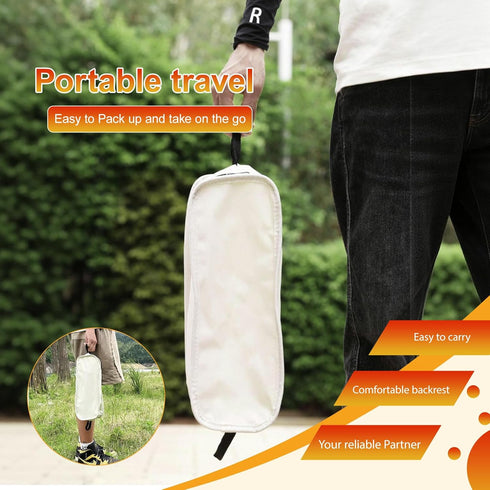 Backpacking 270 lbs, IEJ Ultralight High-Back Camping Chair - Portable Folding Chair White Carry Bag, Supports up